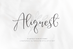 Aliquest Script: Fresh Handwritten Style for Modern Projects