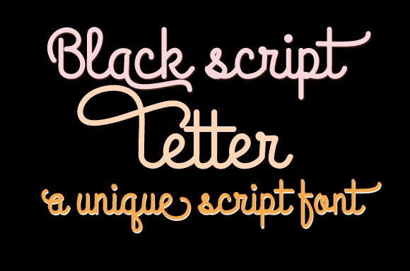 Black Script Letter: A Delicate Font for Creative Ideas