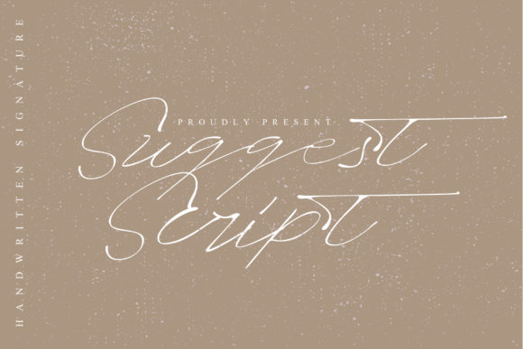 Suggest Script: A Handwritten Font for Elegant Design
